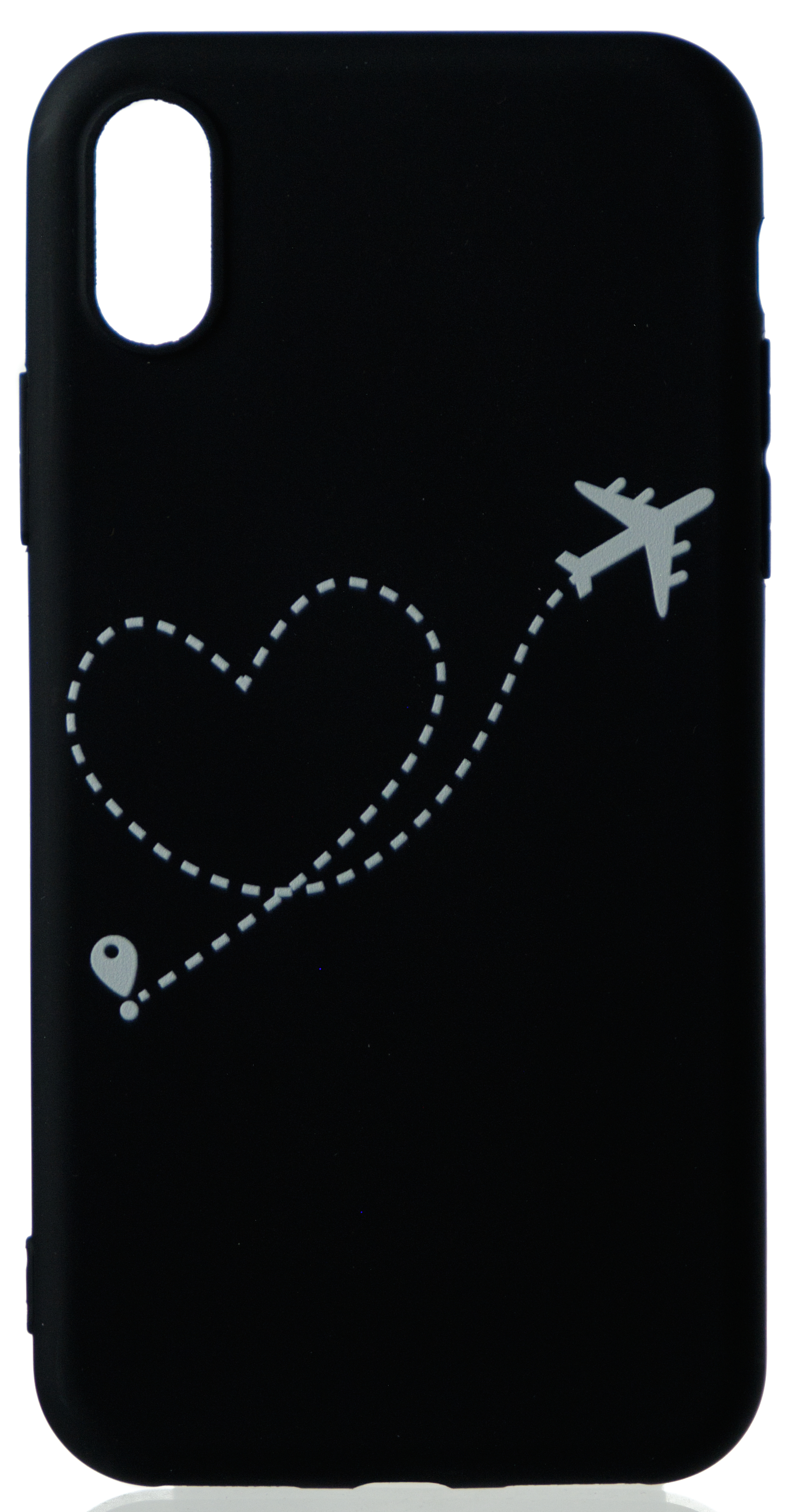 Чехол Airplane Heart для iPhone X/XS c принтом силиконовый